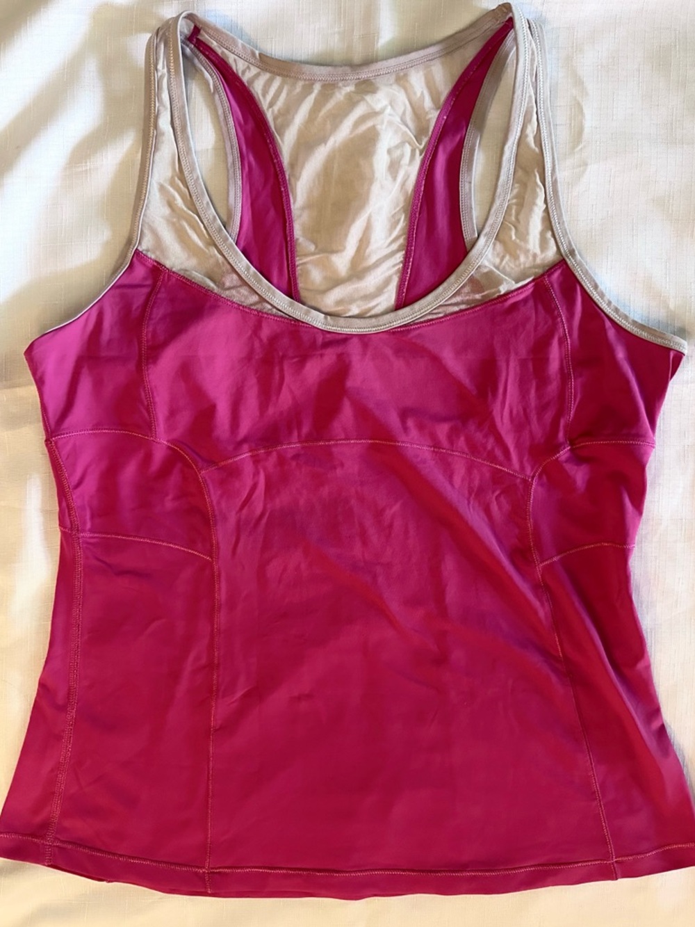 Pink Racerback Athletic Tank Top - Picture 3 of 13